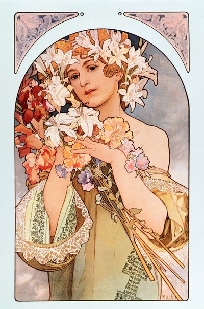 Poster door Alphonse Mucha getiteld 